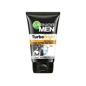 Garnier Men Turbo Bright Anti-Pollution Double Action Facewash -100gm -Free Ship - Picture 1 of 7