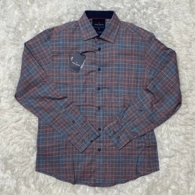 New Daniel Hechter Paris Mens Dress Shirt Size Medium Plaid NEW with Tags - Image 1 of 4