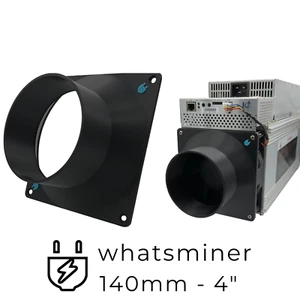 140mm to 4 Inch Fan Duct Adapter Intake Exhaust Silencer Crypto ASIC Miner M60 - Picture 1 of 2