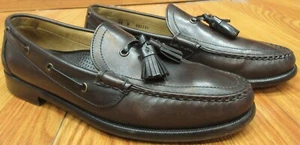 SCARPE MOCASSINI COLE HAAN IN PELLE NAPPA MARRONE SCURO Taglia 8 1/2 D - Foto 1 di 7