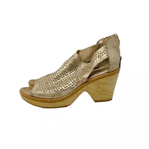 Sandali FAYTH Soul Naturalizer oro ecopelle misura 8 M zeppa metallizzata tacco - Foto 1 di 9