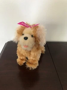 Juguete para perro FurReal Friends peluche marrón/bronceado sonidos para caminar cachorro rosa arco excelente - Imagen 1 de 7
