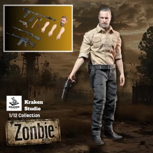 Figura de acción modelo muñeca Kraken Studio Rick Grimes The Walking Dead 6 pulgadas - Imagen 1 de 7