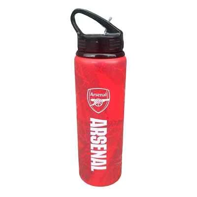ARSENAL FC TRINKFLASCHE 750ML 3D DRUCK METALLFLASCHE GUNNERS OFFIZIELL LIZENZIERT