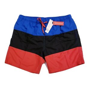 BJÖRN Borg Men's Swim Trunks Board Shorts Red Black Blue Color Block Size XXL