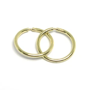 ORECCHINI ORO BIANCO O GIALLO O ROSA 750 18K, MINI CERCHIO, DIAMETRO 10 MM - Imagen 1 de 11