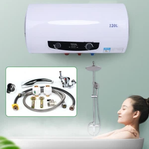 Elektro Horizontal Warmwasserspeicher Boiler + Handbrause 50/120Liter 2000W 220V - Bild 1 von 26