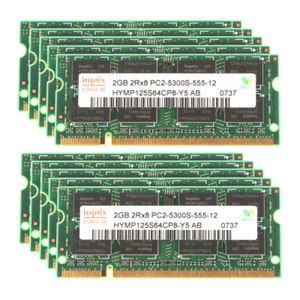 Hynix 10X 2GB 2 GB PC2-5300 DDR2 667Mhz 200Pin Memory RAM Laptop SO-DIMM 20GB - Picture 1 of 8