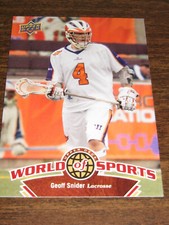 2010 Upper Deck World of Sports  #264 Geoff Snider - PLL Lacrosse