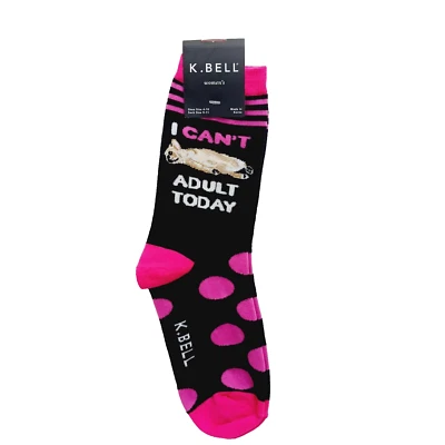 Calcetines K. Bell Crew Mujeres Niño No Puedo Adulto Hoy Corgi Pug Perro Cachorro k9 NUEVOS CON ETIQUETAS NUEVOS Foto 1 de 4