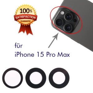 ✅ Apple iPhone 15 Pro Max Kamera Linse Glas Camera Glass Lens + Kleber Set ✅ - Bild 1 von 3