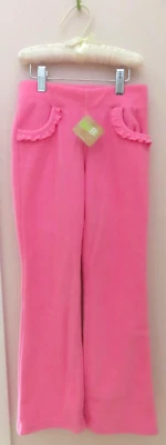 Pantalones de vellón rosa Crazy 8 para niñas talla 7-8 nuevos con etiquetas con bolsillos con volantes Foto 1 de 4