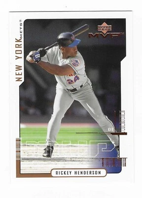 2000 Upper Deck MVP Rickey Henderson New York Yankees Baseball Card #118 HOF - Image 1 of 2