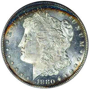 1880 O Morgan Silver Dollar ANACS MS-62 DMPL - Foto 1 di 4