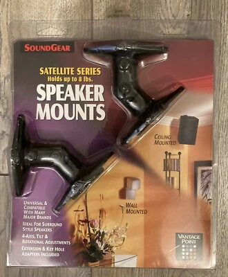 Vantage Point: Model SATP-B Black Satellite Series SPEAKER MOUNTS  (NEW) - Image 1 of 2