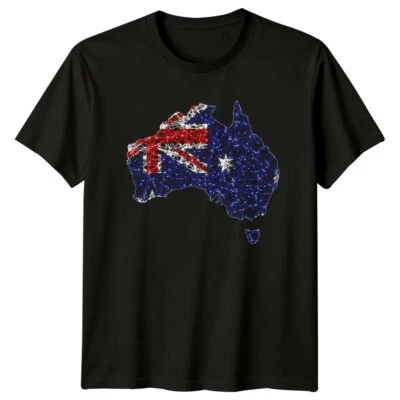 GOFASHIONDIRECT Australia Map Outline Country Pride Mens T-Shirt Womens Tee Graphic Top