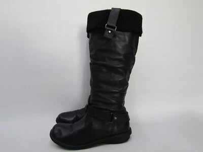 Botas de moda ALDO para mujer talla 40 EUR de cuero negro holgadas con cremallera hasta la rodilla Foto 1 de 4