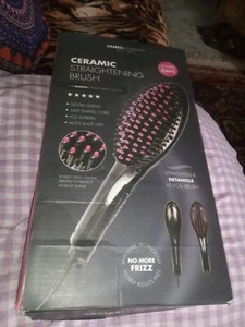 NICEJAMES LONDON STYLING CERAMIC HEATED NO FRIZZ BRUSH, LCD DISPLAY,NEW - Picture 1 of 4