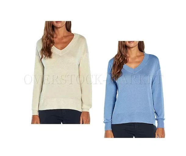 NEW! WOMEN'S GAP SOFT LIGHTWEIGHT RELAX FIT V-NECK LONG SLEEVE SWEATER! VARIETY! - Image 1 of 1
