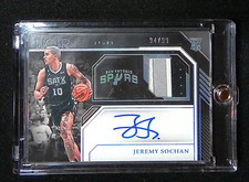 2022-23 NOIR Jeremy Sochan ON CARD Rookie Patch Auto /99 RPA Spurs Three Color