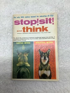 Stop Sit Think, training book for dogs (B) Rare Vintage a Classic - Picture 1 of 3