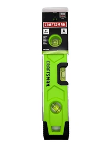 CRAFTSMAN Vial Nivel Torpedo Magnético 9" Alta Visibilidad (CMHT43191G) NUEVO - Imagen 1 de 3