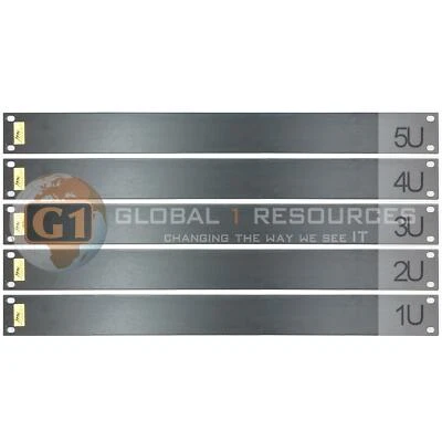 LOT OF 5 Middle Atlantic FEB1 Server Rack 1RU Steel Blanking Filler Panels 1U - Image 1 of 4