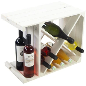 Weinregal "X" weiß Holzkisten Weinregal Weinlagerung Obstkiste Weinkiste - Bild 1 von 11