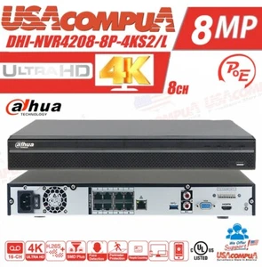 Original Dahua 8CH NVR4208-8P-4KS2 8PoE 4K Lite Netzwerk Videorecorder US-Bestand - Bild 1 von 6