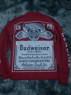 Suéter Budweiser Vintage Años 80 Talla M Genuino Hecho Para Anheuser Busch Inc Foto 1 de 3