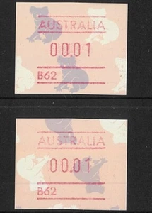 1990 Australian Koala Frama Last 1c Mixed Orientation Vending Machine B62 Stamps - Picture 1 of 1