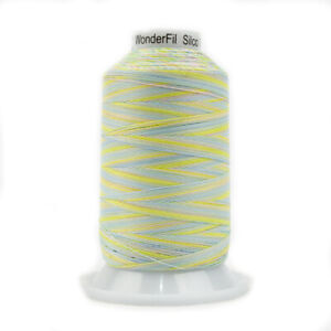 WonderFil Silco 35wt Variegated Cotton Thread Tex 40 3-ply on 766yd 700m spools