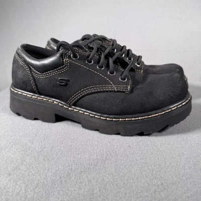 Zapatos Skechers EE. UU. Para Mujer Gruesos 8.5 Cuero Negro Oxford Suela Baja SN 45120 Foto 1 de 4