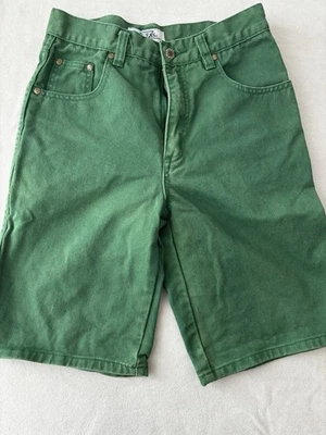 Vintage 90s Guess Green Denim Bermuda  Men's Size 16/28 0335 - Image 1 of 4
