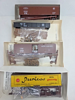 LOT of 4 HO Walthers & Bowers Unbuilt Car Kits New Original Box Train Railroad - Image 1 of 4
