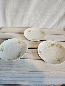 Antiguo juego de 3 platillos florales amarillos C.F Haviland Limoges GDA ver descripción - Imagen 1 de 5