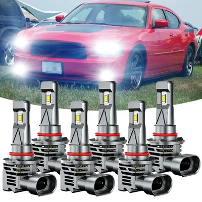 Bombillas LED para Dodge Charger 2006-2009 Combo 9005 9006 9145 Faro + Luz antiniebla Foto 1 de 4