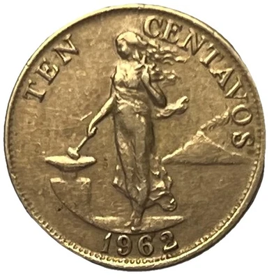 1962 PHILIPPINES 🇵🇭 TEN (10) CENTAVOS COIN - Combined Shipping - Lot C51 - Image 1 of 2
