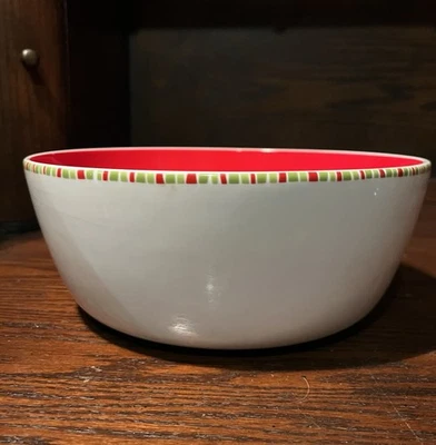 Crate & Barrel Holiday Fruit Bowl 10” - Image 1 of 3