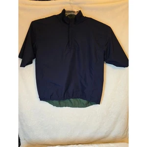 Giacca Pullover Golf Uomo Reversibile Manica Corta Blu Verde Tg L - Foto 1 di 10