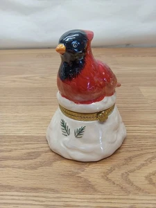 Mr. Christmas Musical Cardinal Hinged Trinket/Music Box 4.5"x3.5" WORKS GREAT - Picture 1 of 10