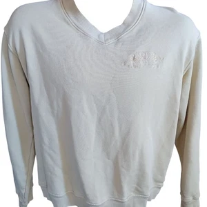 Vintage Medium Sweatshirt John Deere creme Pullover gesticktes Logo 1990er Farm - Bild 1 von 8