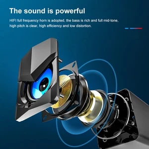 V-158 Mini Desktop Computer Speaker Super Bass Subwoofer 3.5mm Wired Music SQJM - Picture 1 of 8