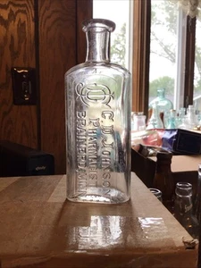 5,5" C D JOHNSON PHARAMCIST BRAINERD MINNESOTA 1890’s Druggist Bottle. - Bild 1 von 7