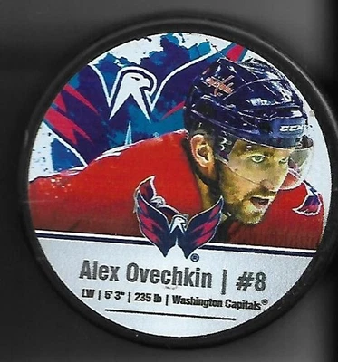 Eishockey Puck  WASHINGTON CAPITALS ALEX OVECHKIN #8      DEL NHL - Bild 1 von 2