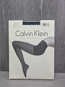 NEU CALVIN KLEIN Matte Sheer CONTROL TOP STRUMPFHOSE Darkest Navy 720 Größe C - Bild 1 von 2