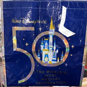 Walt Disney World 50th Anniversary Mickey Minnie Reusable Shopping Bag Medium Sz - Picture 1 of 2