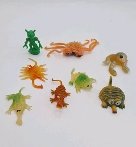 Vintage Ugly Jiggly Jiggler Rubber Monsters Aliens Suction 60 70’s X8 A41 - Picture 1 of 6