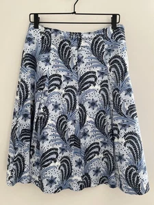 Talbots Skirt Womens 8 Floral Pleated Lined A Line Whimsical Preppy Coastal - Picture 1 of 11
