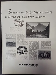 1930 Revista Fortune San Francisco Verano en California Bahía de Yosemite Anuncio impreso - Imagen 1 de 4